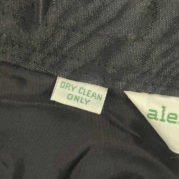 Alex Coleman Vintage Black Taffeta Moire Wrap Skirt with Bow - Picture 2 of 8